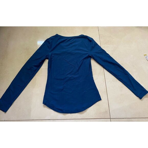 No Boundaries Blue Top Long Sleeve Stretch Women's Sz  XS (1) - Picture 2 of 3